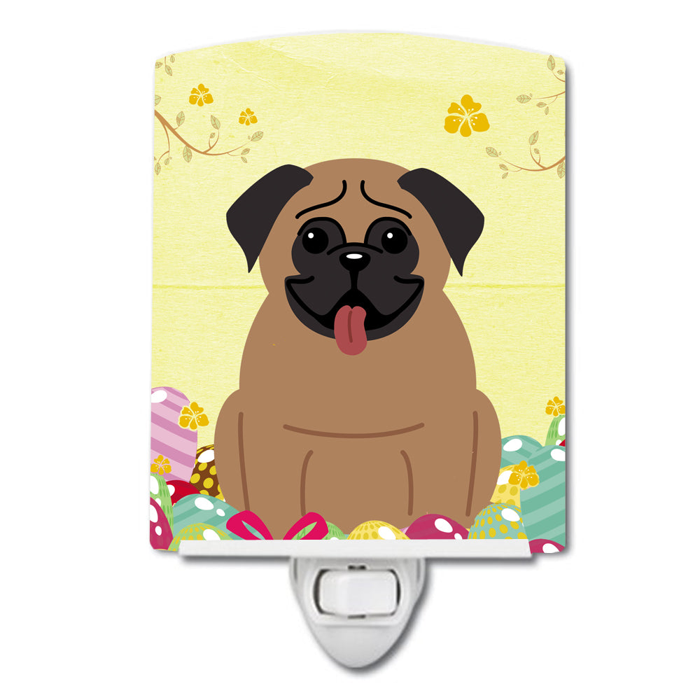 Easter Eggs Pug Brown Ceramic Night Light BB6005CNL - the-store.com