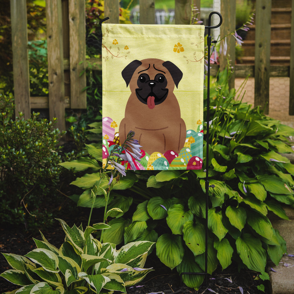 Easter Eggs Pug Brown Flag Garden Size BB6005GF  the-store.com.