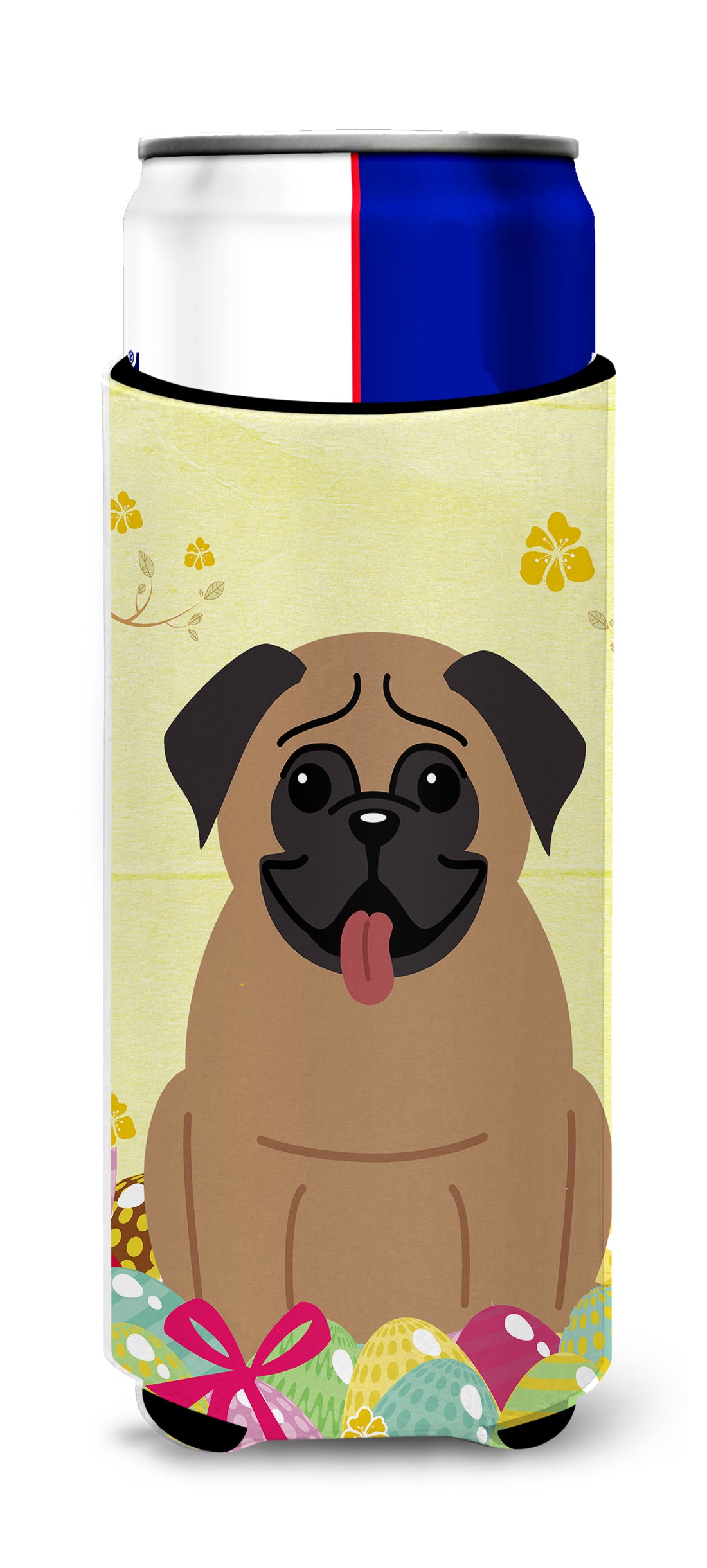 Easter Eggs Pug Brown  Ultra Hugger for slim cans BB6005MUK  the-store.com.