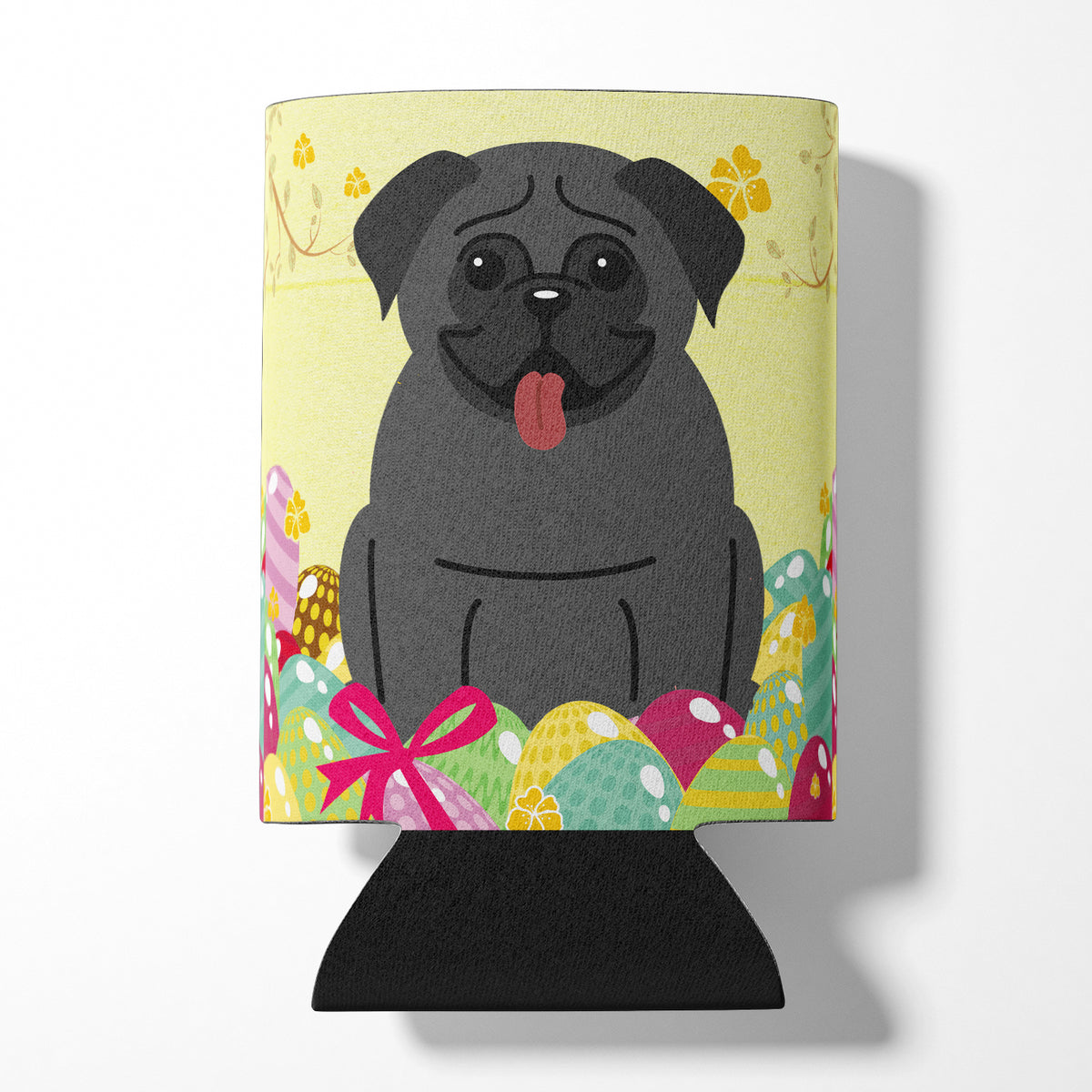 Easter Eggs Pug Black Can or Bottle Hugger BB6006CC  the-store.com.