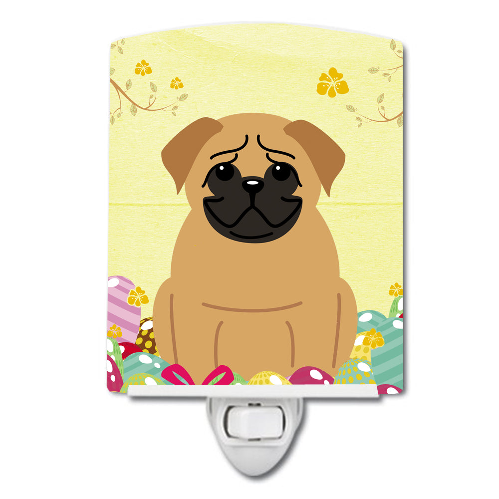 Easter Eggs Pug Brown Ceramic Night Light BB6007CNL - the-store.com