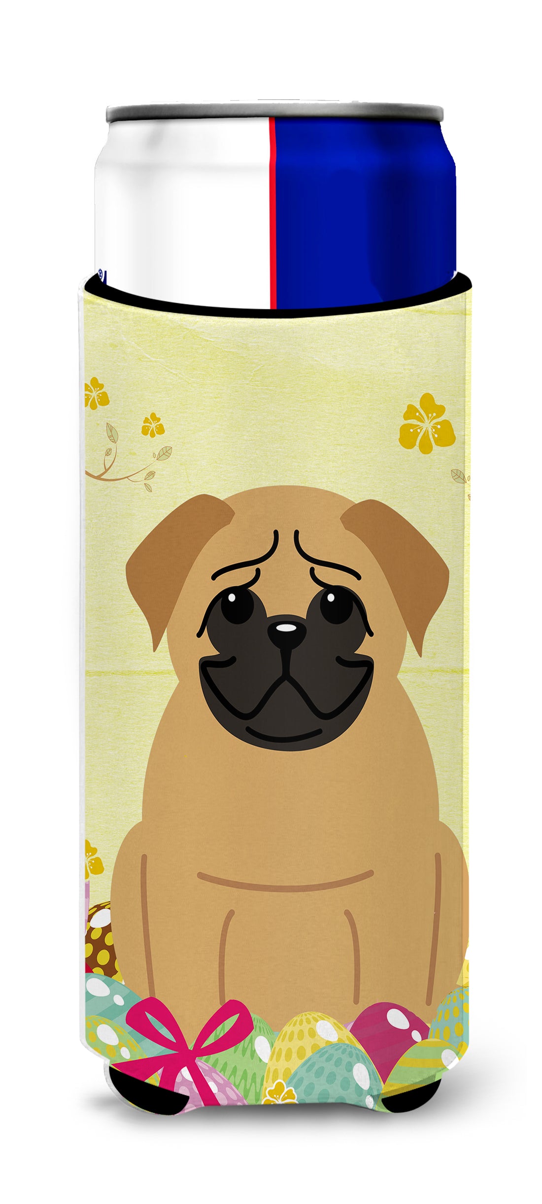 Easter Eggs Pug Brown  Ultra Hugger for slim cans BB6007MUK  the-store.com.