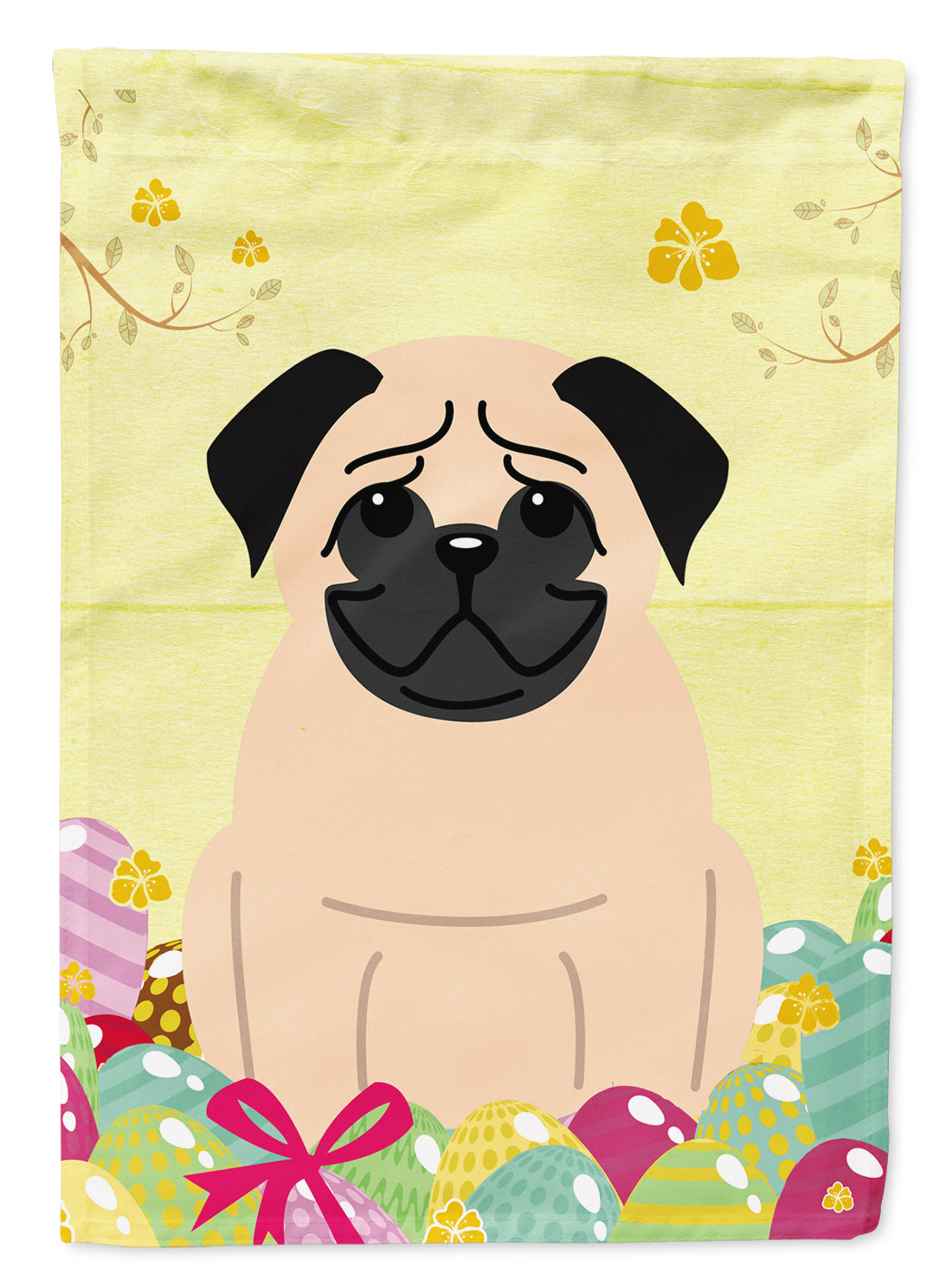 Easter Eggs Pug Fawn Flag Garden Size BB6008GF  the-store.com.