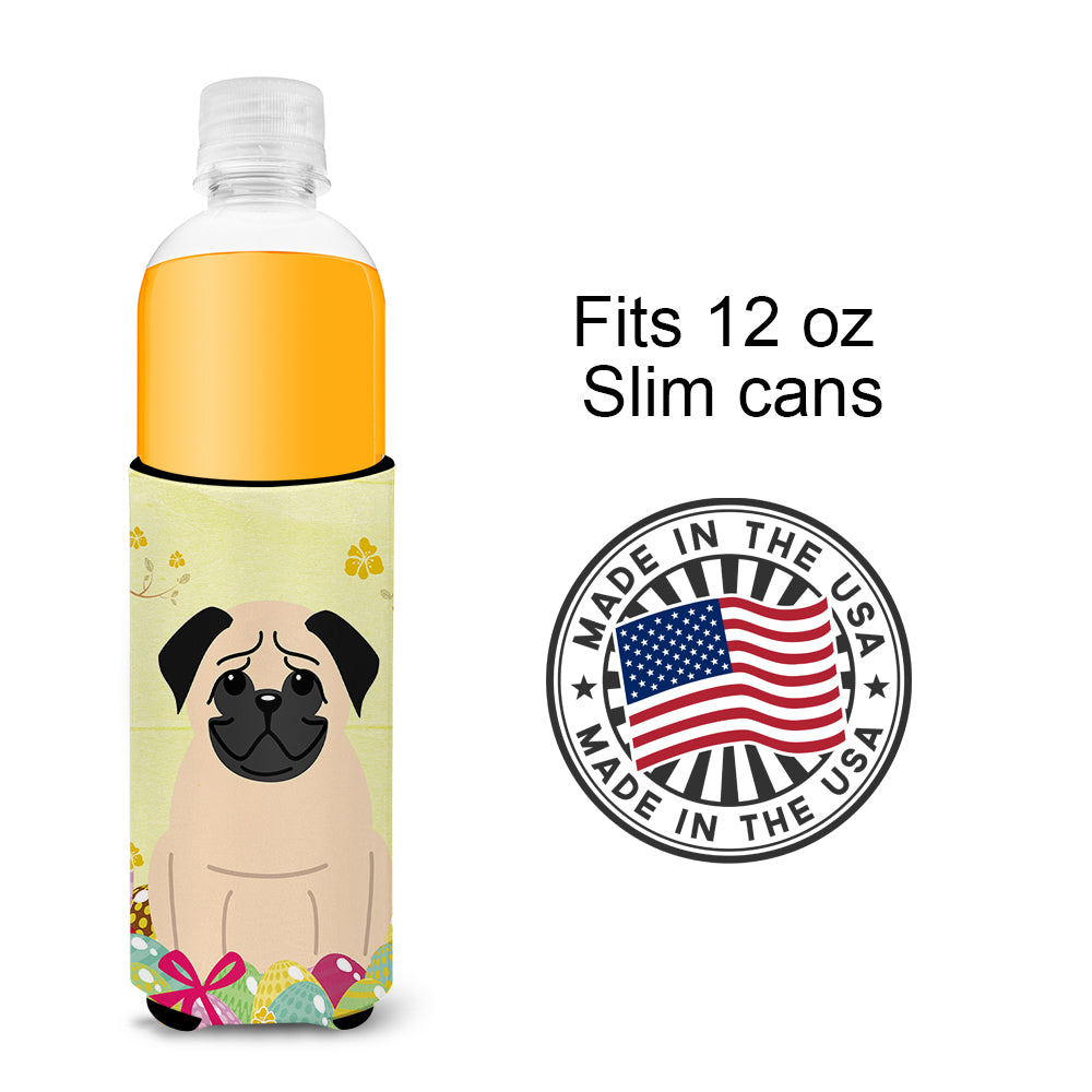 Easter Eggs Pug Fawn  Ultra Hugger for slim cans BB6008MUK  the-store.com.