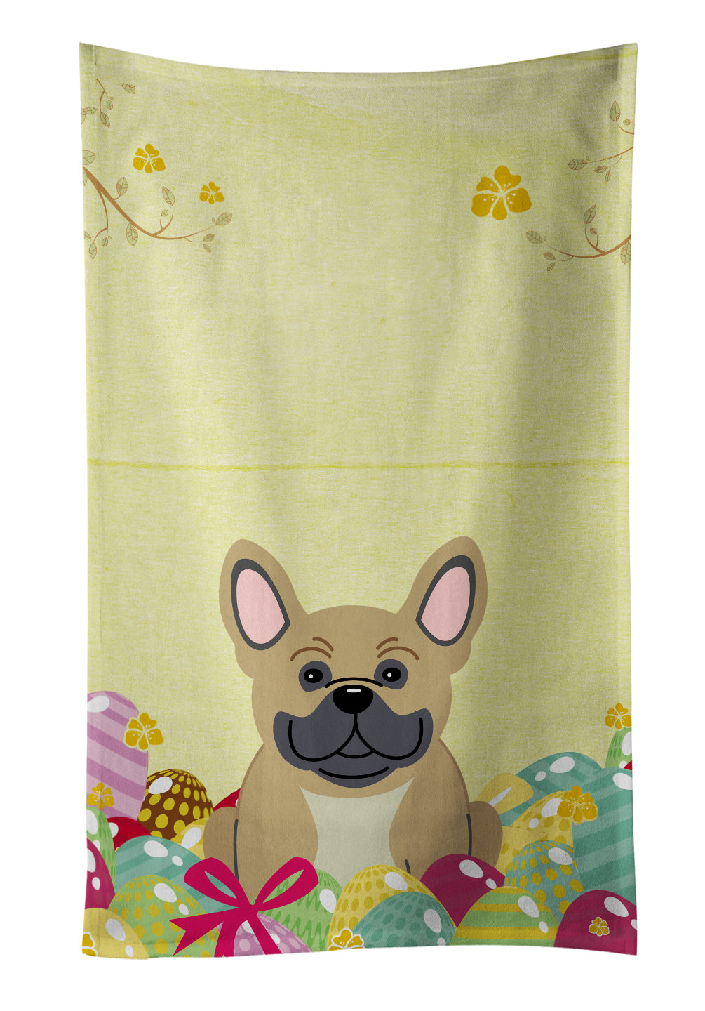 Easter Eggs French Bulldog Cream Kitchen Towel BB6010KTWL - the-store.com