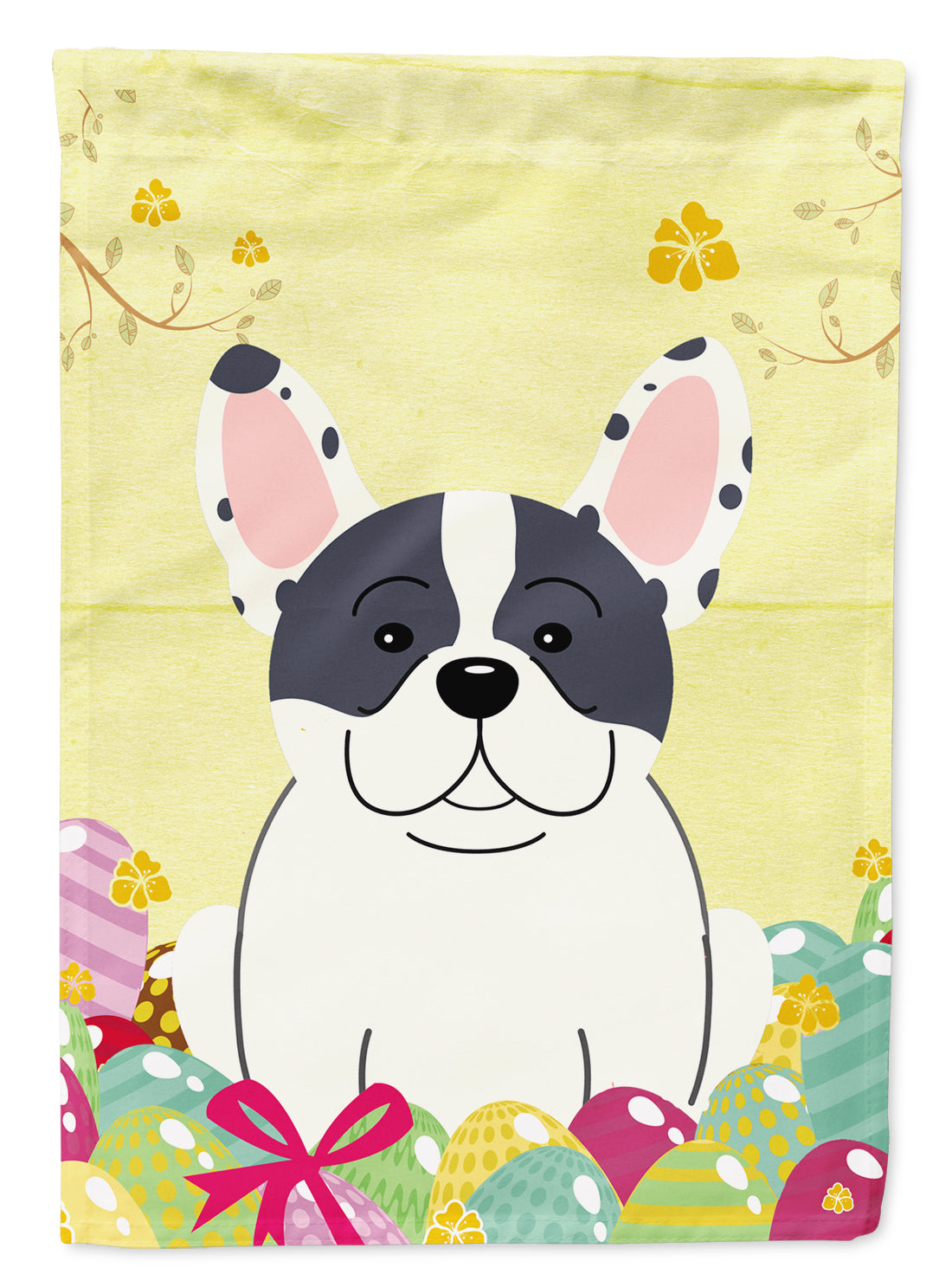 Easter Eggs French Bulldog Piebald Flag Garden Size BB6011GF  the-store.com.