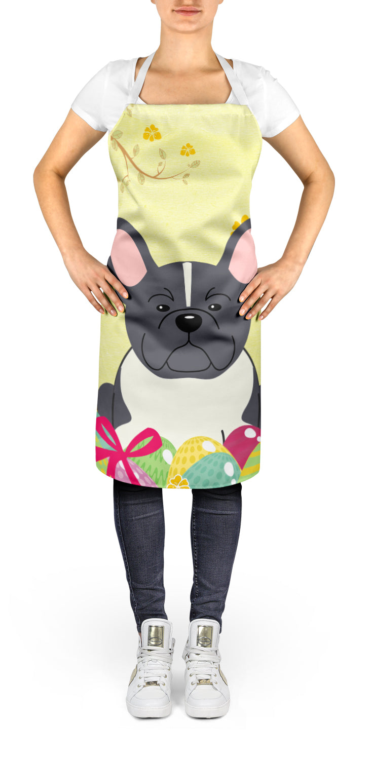 Easter Eggs French Bulldog Black White Apron BB6012APRON  the-store.com.