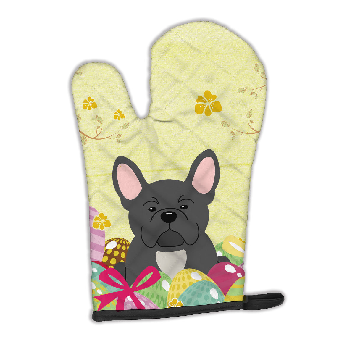 Easter Eggs French Bulldog Black Oven Mitt BB6014OVMT  the-store.com.