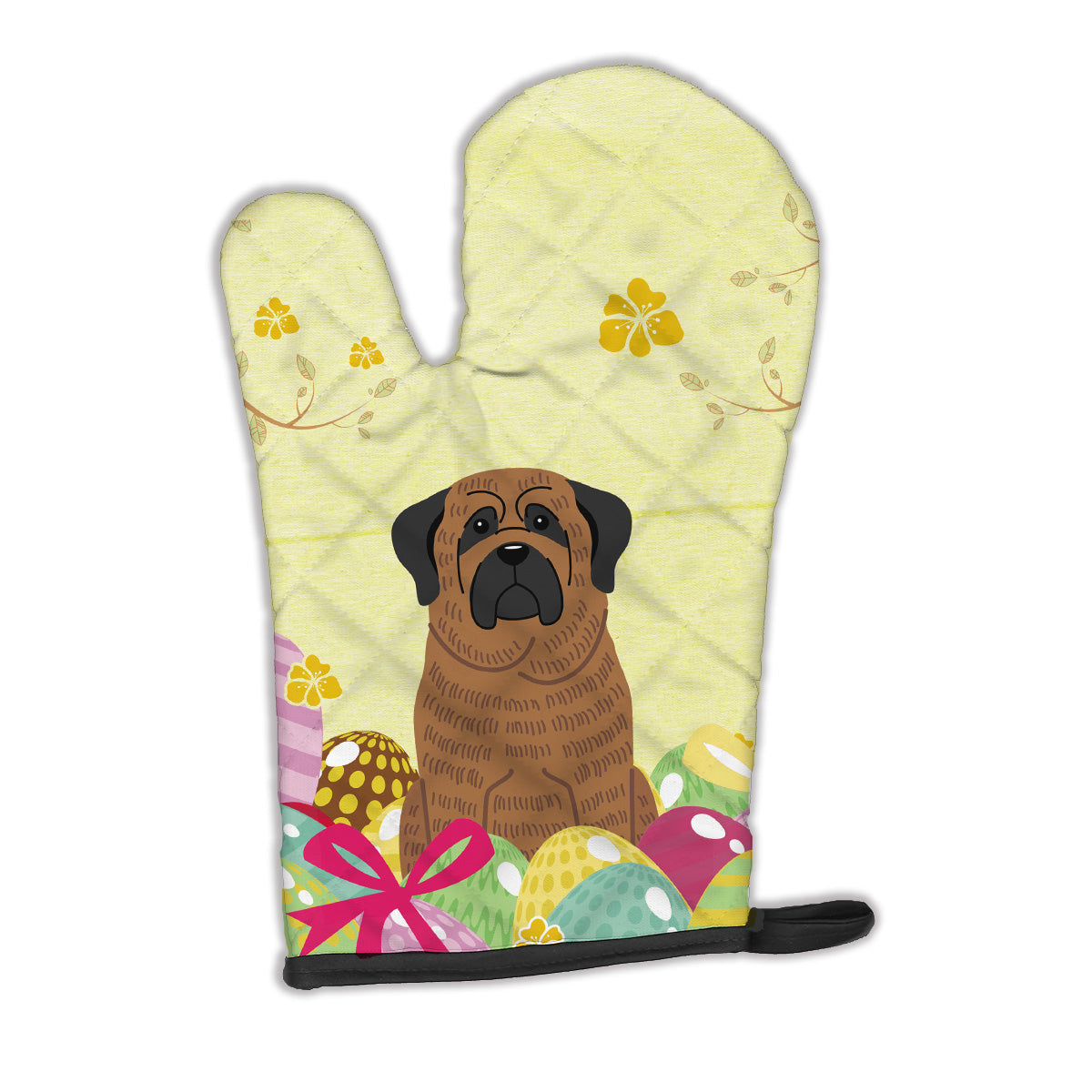 Easter Eggs Mastiff Brindle Oven Mitt BB6015OVMT  the-store.com.