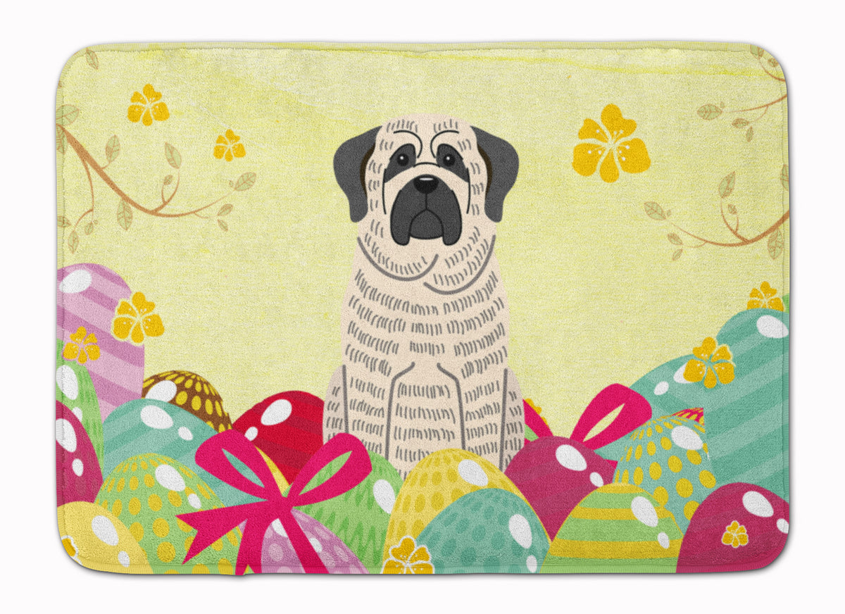 Easter Eggs Mastiff Brindle White Machine Washable Memory Foam Mat BB6016RUG - the-store.com