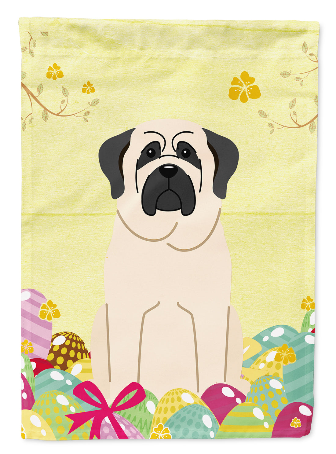 Easter Eggs Mastiff White Flag Garden Size BB6017GF  the-store.com.