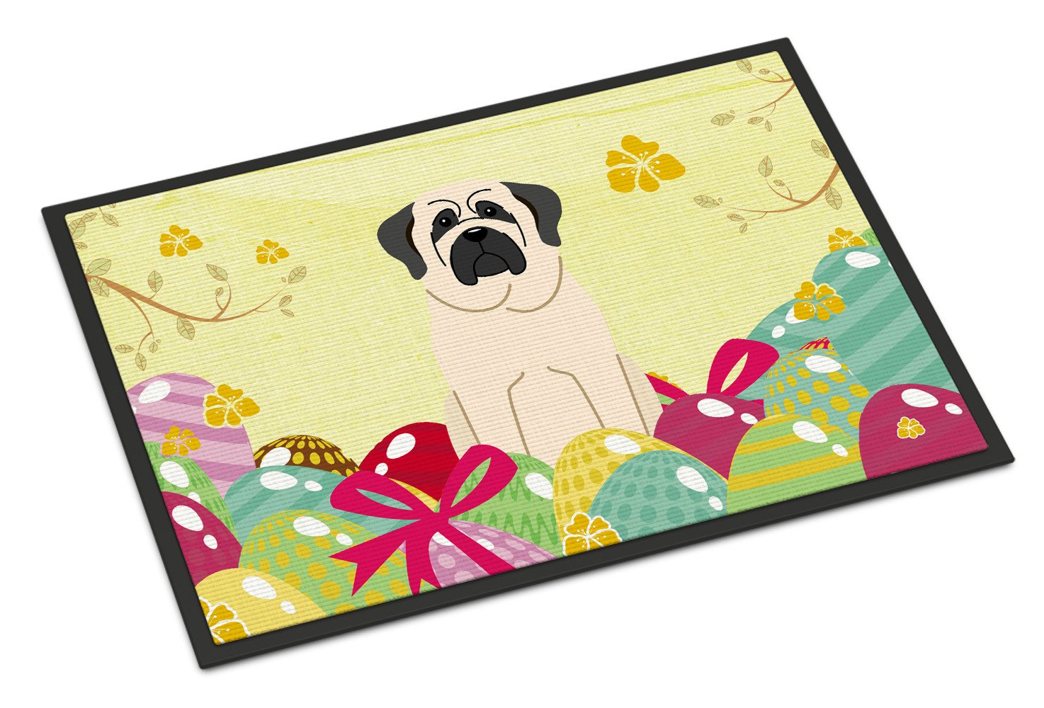 Easter Eggs Mastiff White Indoor or Outdoor Mat 24x36 BB6017JMAT by Caroline's Treasures