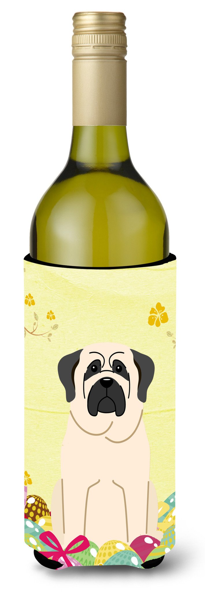 Easter Eggs Mastiff White Wine Bottle Beverge Insulator Hugger BB6017LITERK by Caroline's Treasures