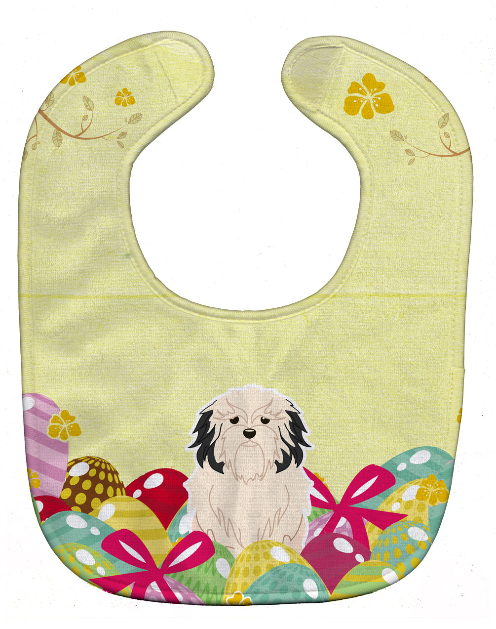 Easter Eggs Lowchen Baby Bib BB6019BIB - the-store.com