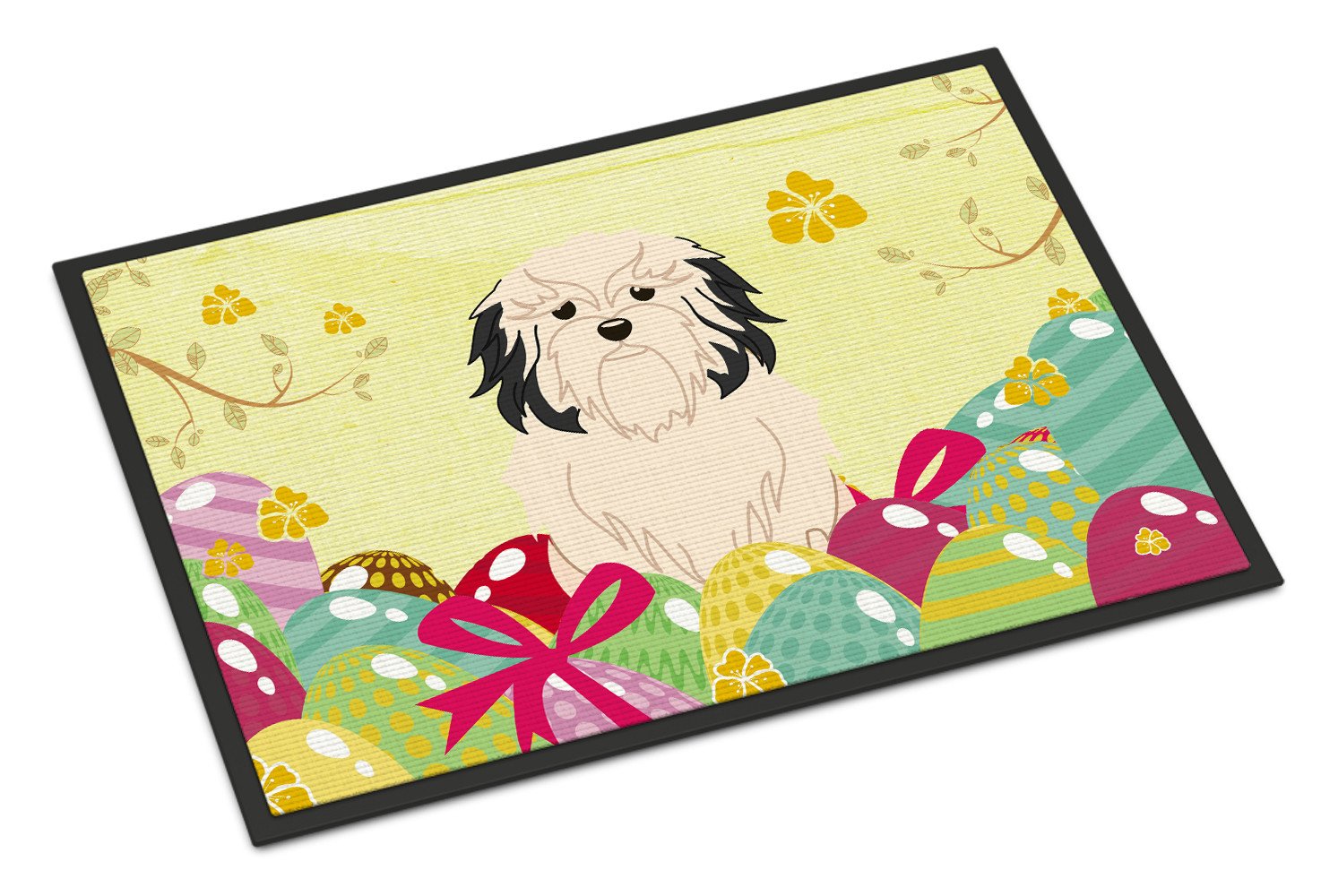 Easter Eggs Lowchen Indoor or Outdoor Mat 24x36 BB6019JMAT by Caroline's Treasures