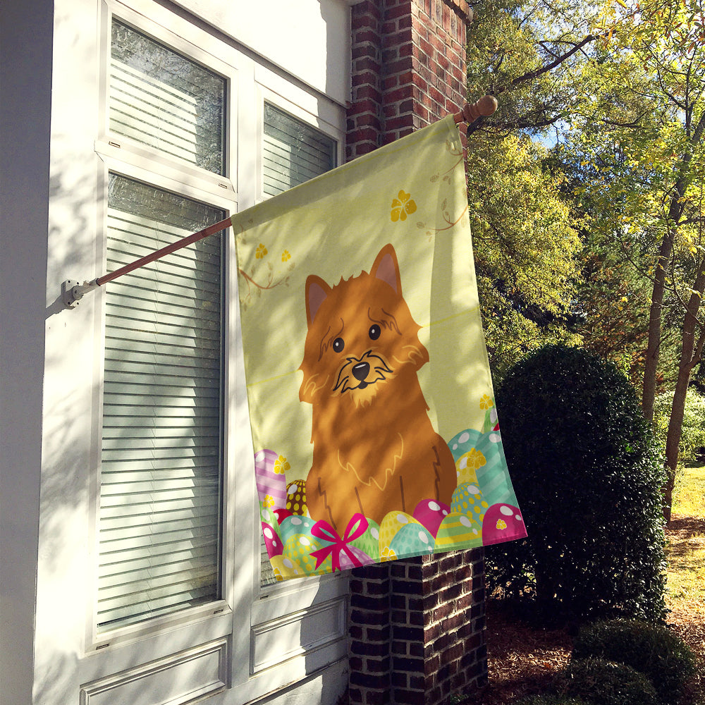 Easter Eggs Norwich Terrier Flag Canvas House Size BB6020CHF  the-store.com.