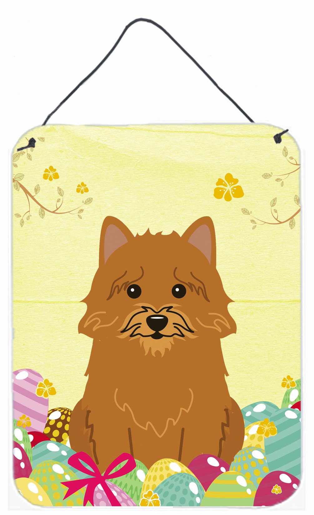 Easter Eggs Norwich Terrier Wall or Door Hanging Prints BB6020DS1216 by Caroline's Treasures