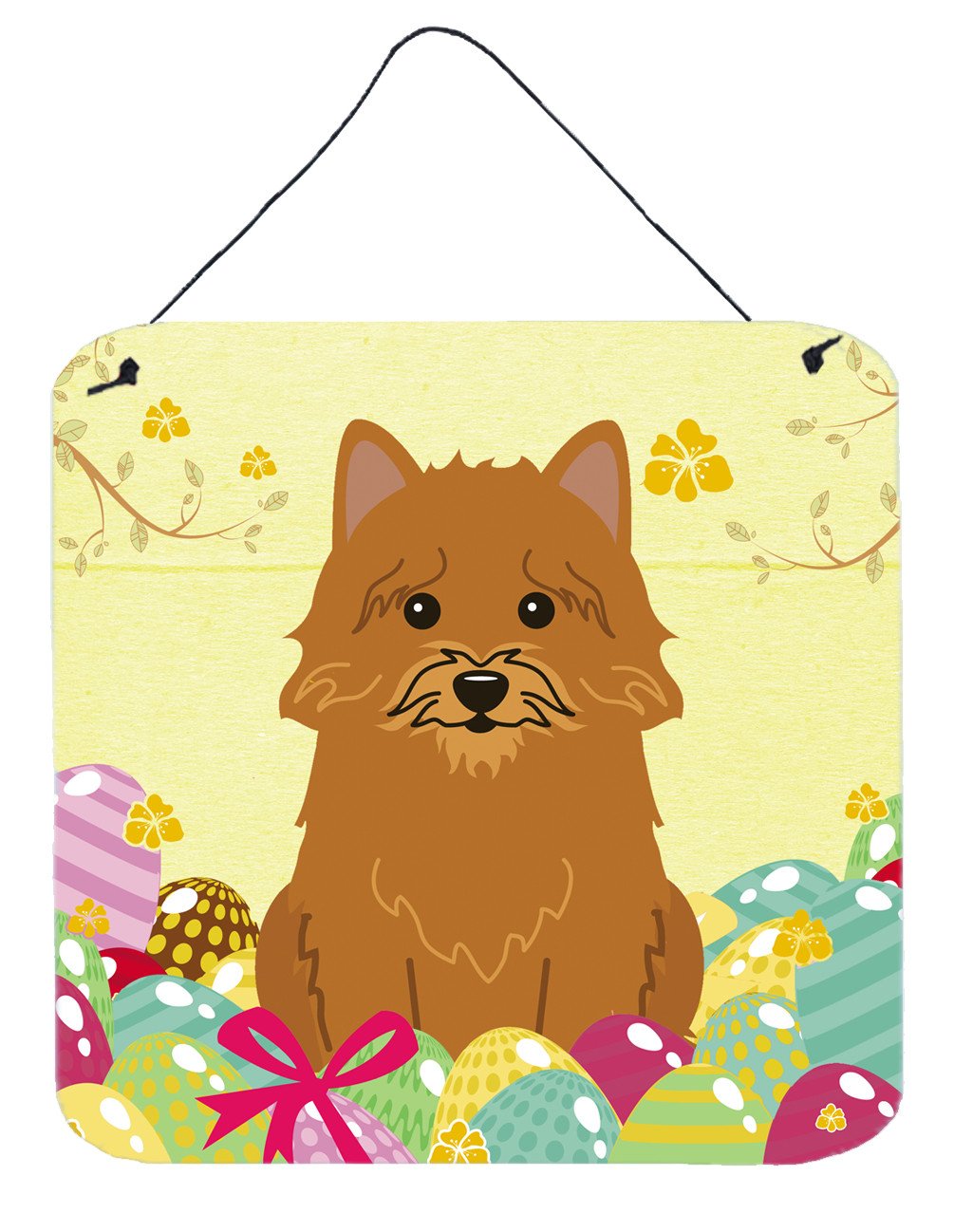 Easter Eggs Norwich Terrier Wall or Door Hanging Prints BB6020DS66 by Caroline's Treasures