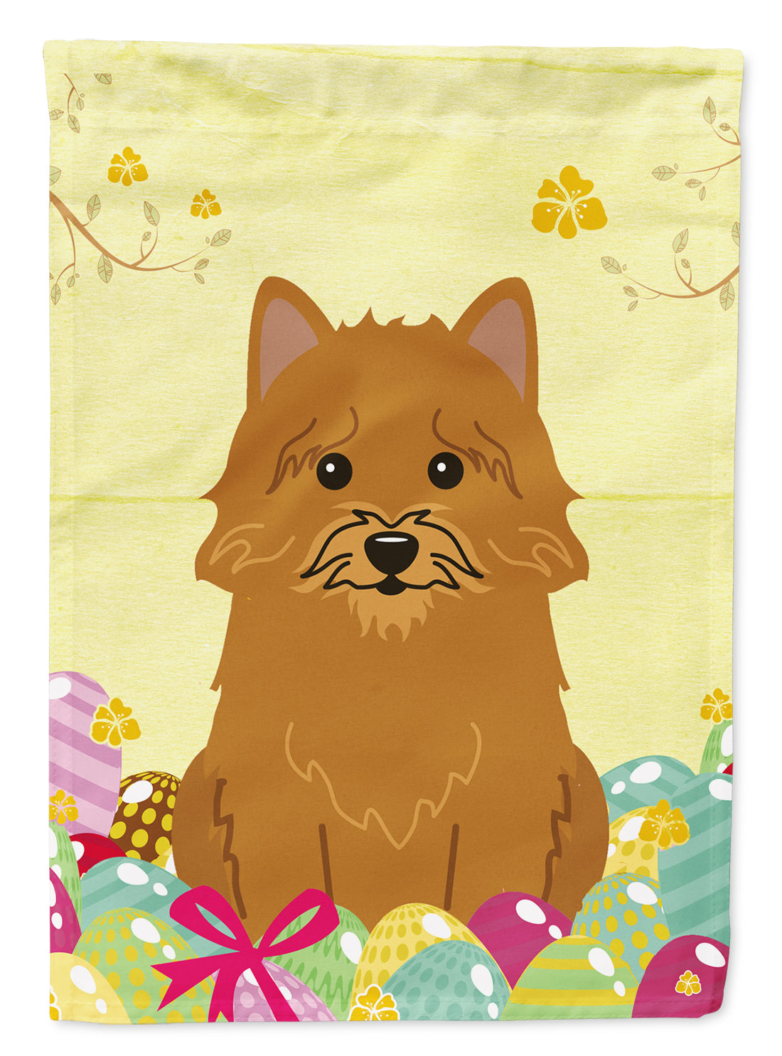 Easter Eggs Norwich Terrier Flag Garden Size BB6020GF  the-store.com.