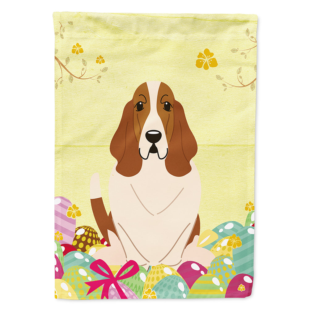 Easter Eggs Basset Hound Flag Canvas House Size BB6021CHF  the-store.com.
