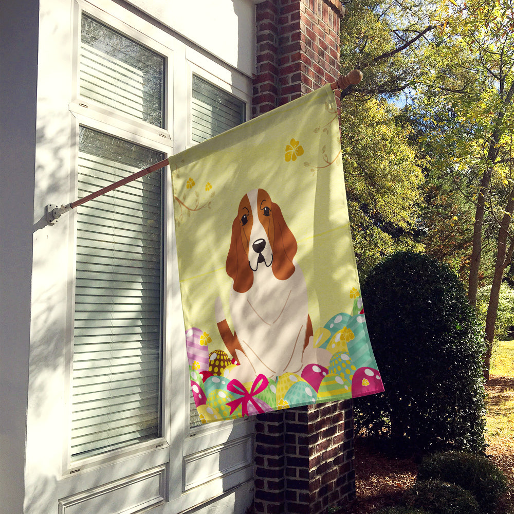 Easter Eggs Basset Hound Flag Canvas House Size BB6021CHF  the-store.com.