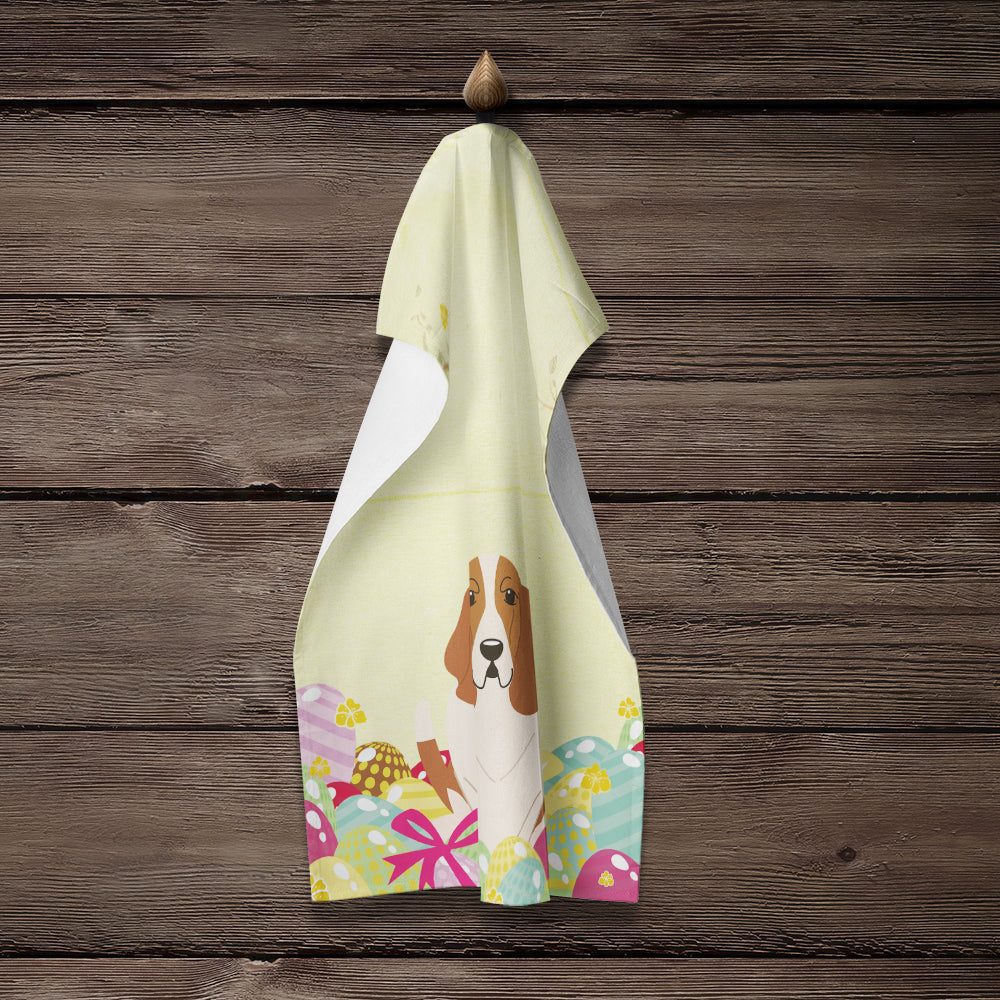 Easter Eggs Basset Hound Kitchen Towel BB6021KTWL - the-store.com