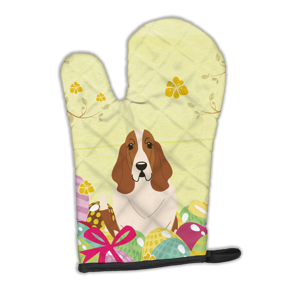 Easter Eggs Basset Hound Oven Mitt BB6021OVMT  the-store.com.