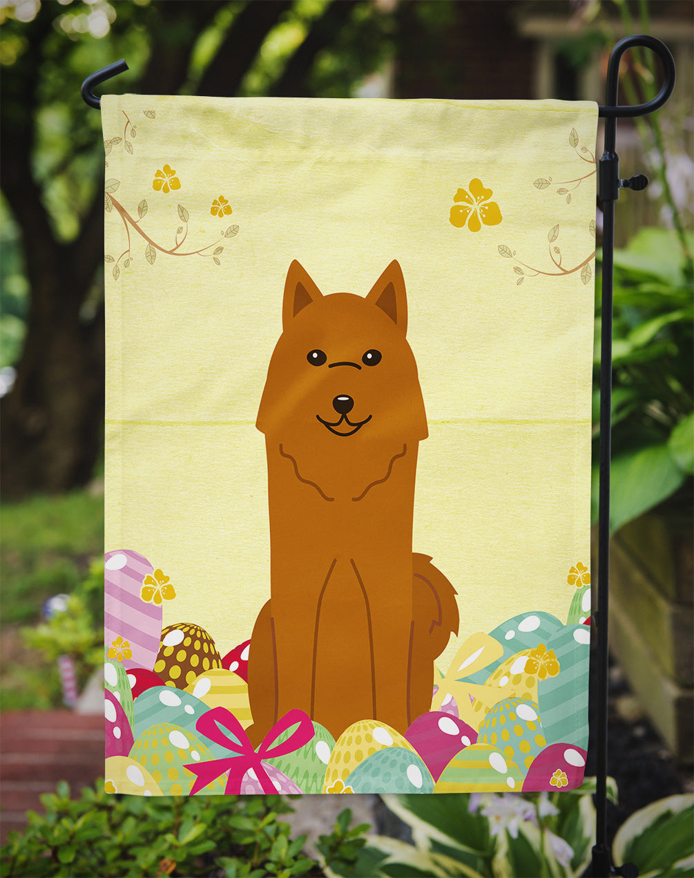 Easter Eggs Karelian Bear Dog Flag Garden Size BB6022GF  the-store.com.