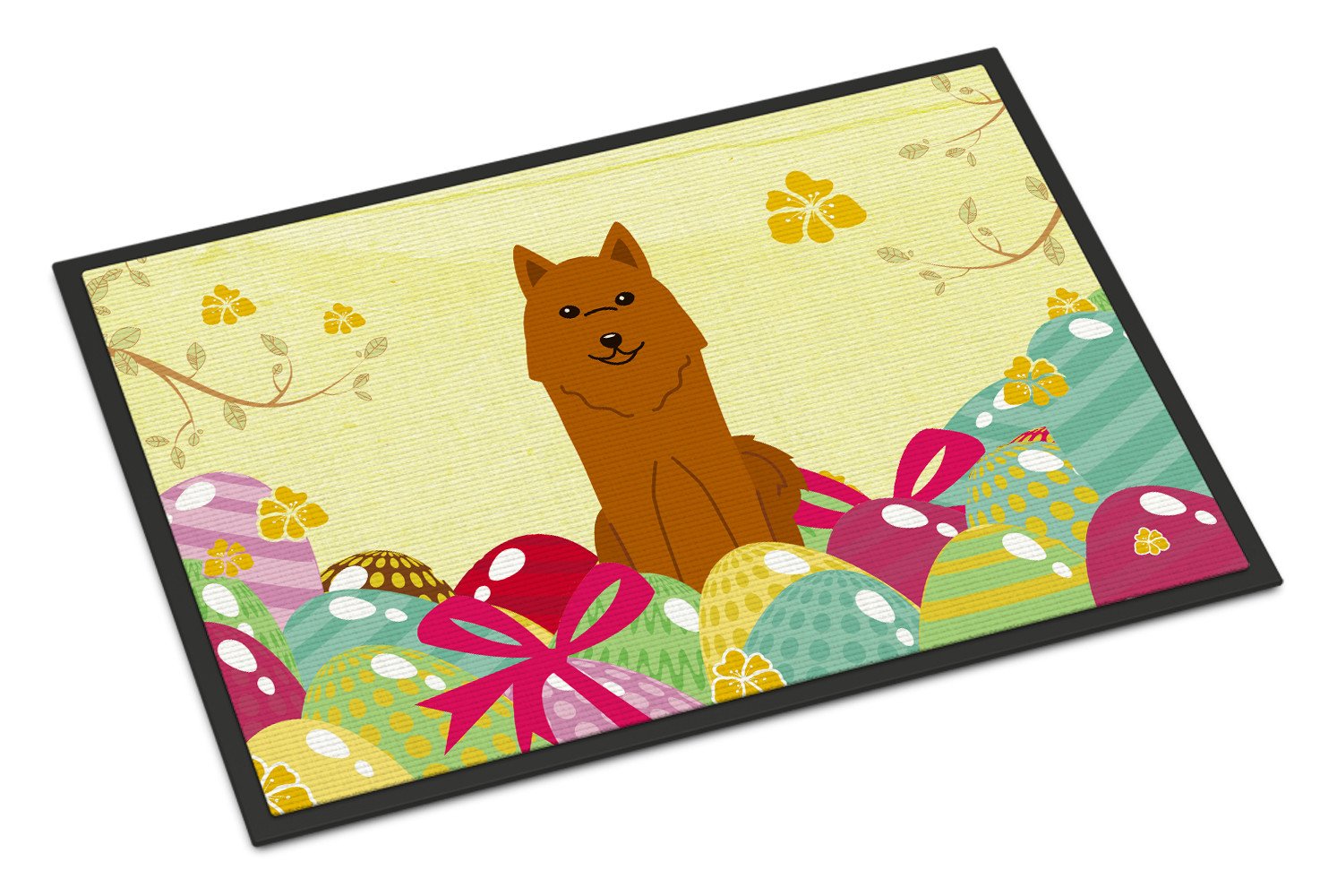 Easter Eggs Karelian Bear Dog Indoor or Outdoor Mat 24x36 BB6022JMAT by Caroline's Treasures