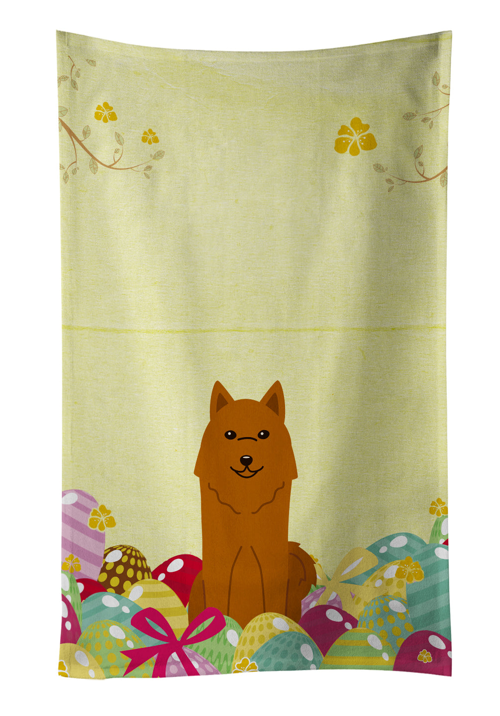 Easter Eggs Karelian Bear Dog Kitchen Towel BB6022KTWL - the-store.com