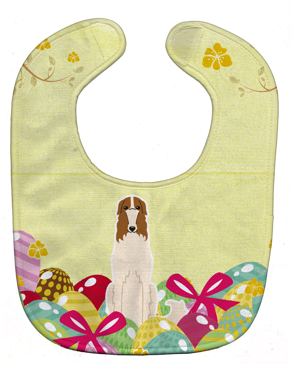 Easter Eggs Borzoi Baby Bib BB6023BIB - the-store.com