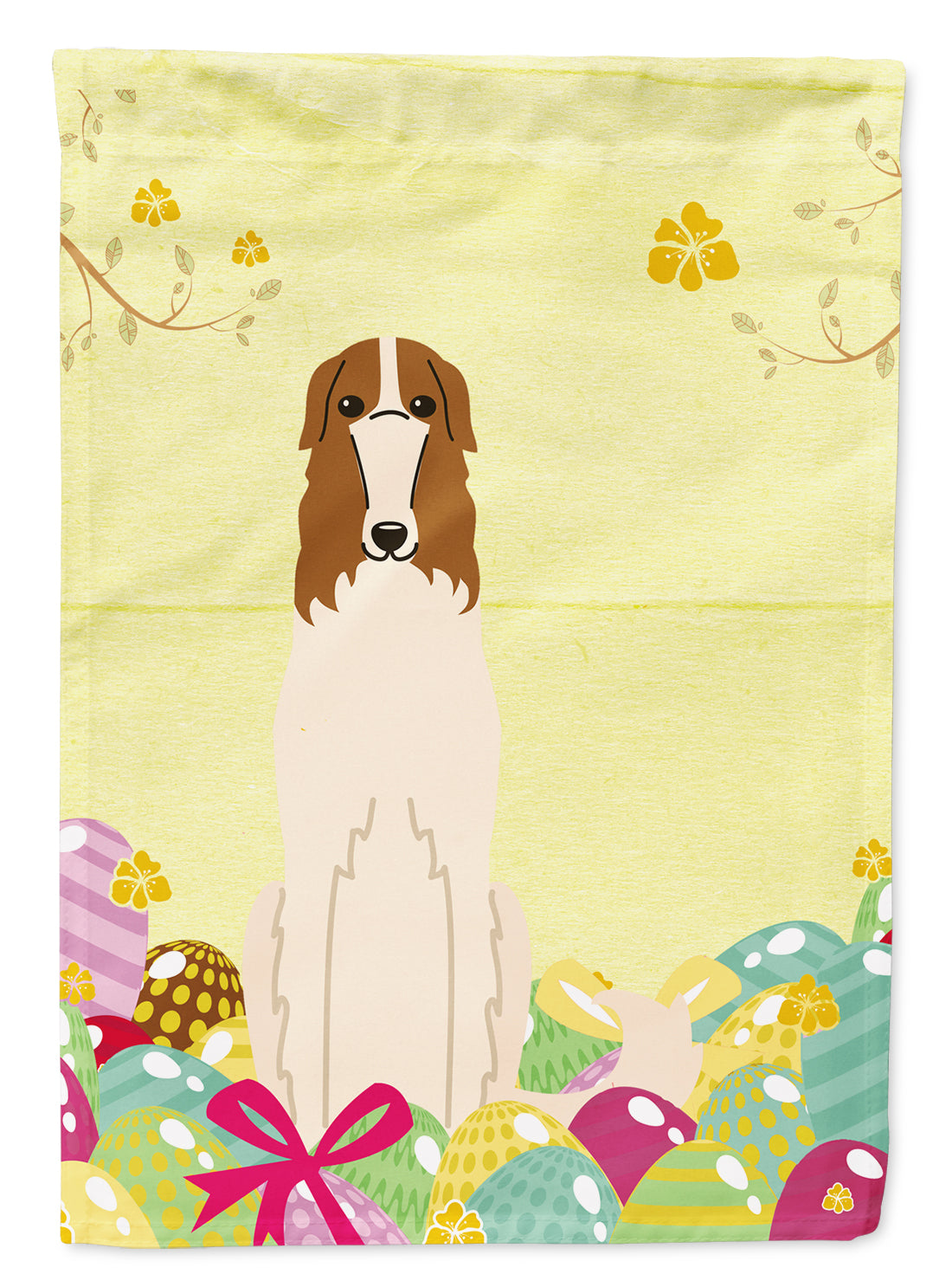 Easter Eggs Borzoi Flag Garden Size BB6023GF  the-store.com.