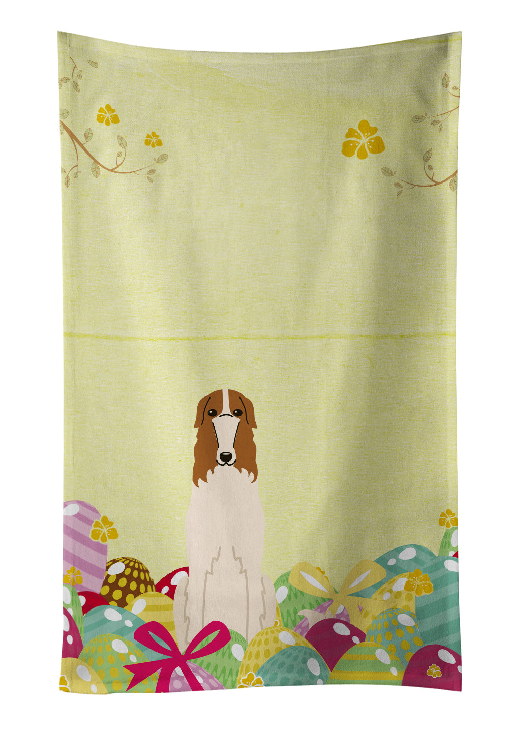 Easter Eggs Borzoi Kitchen Towel BB6023KTWL - the-store.com