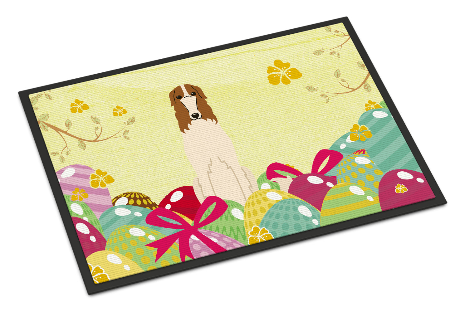 Easter Eggs Borzoi Indoor or Outdoor Mat 18x27 BB6023MAT - the-store.com