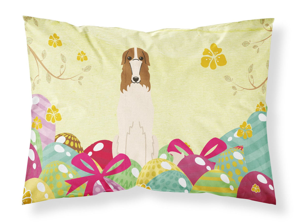 Easter Eggs Borzoi Fabric Standard Pillowcase BB6023PILLOWCASE by Caroline&#39;s Treasures