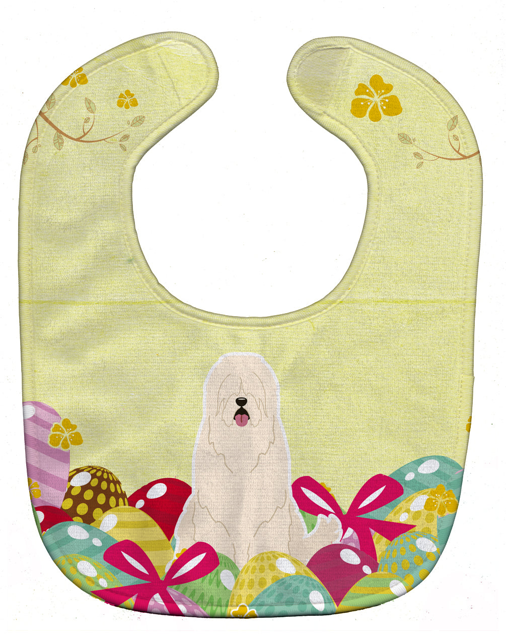 Easter Eggs South Russian Sheepdog Baby Bib BB6024BIB - the-store.com