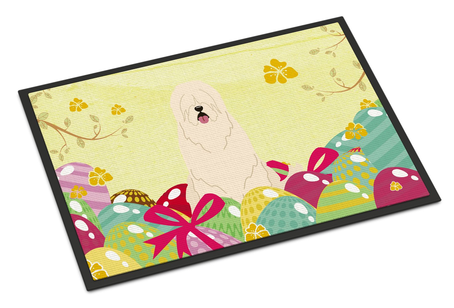 Easter Eggs South Russian Sheepdog Indoor or Outdoor Mat 24x36 BB6024JMAT by Caroline's Treasures