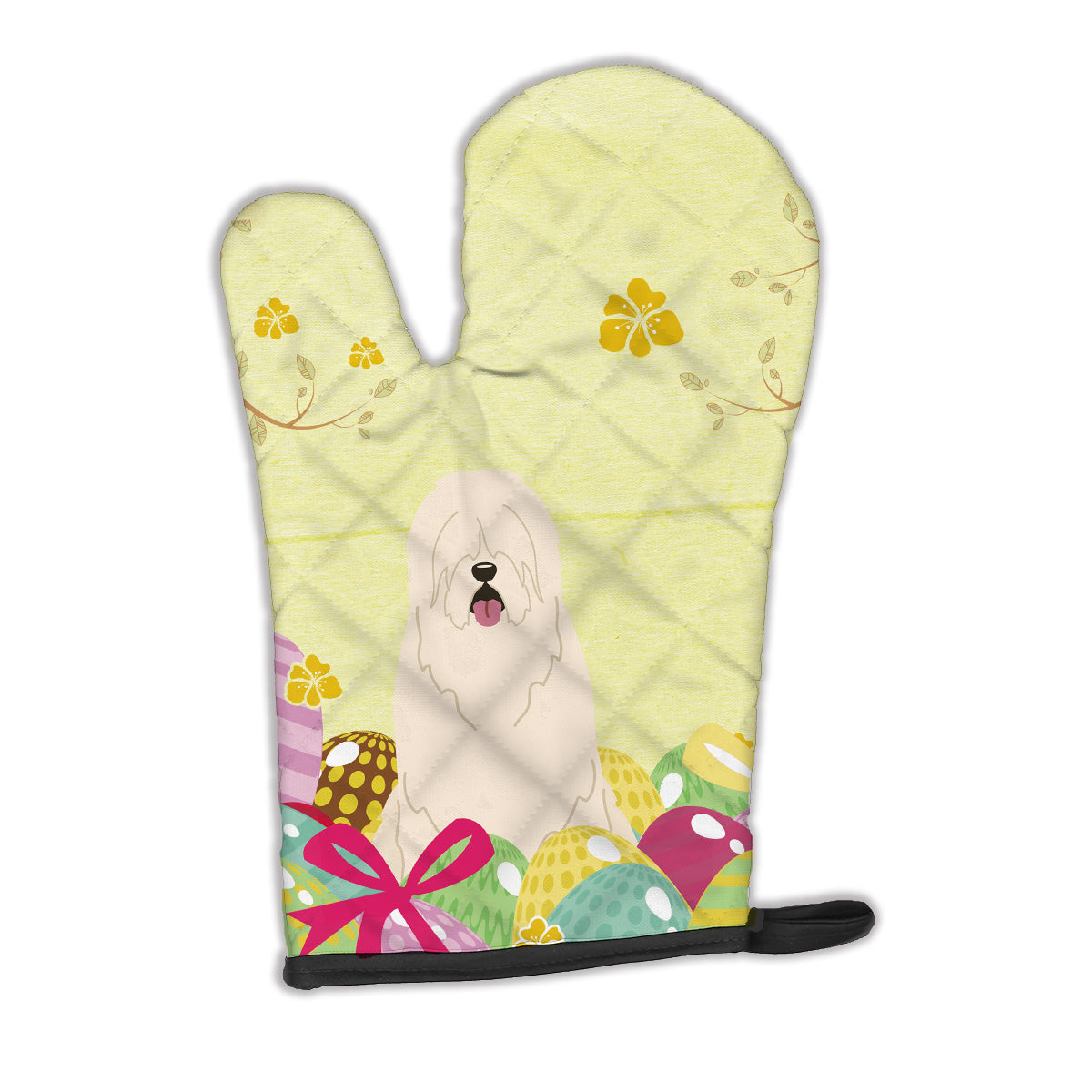 Easter Eggs South Russian Sheepdog Oven Mitt BB6024OVMT  the-store.com.