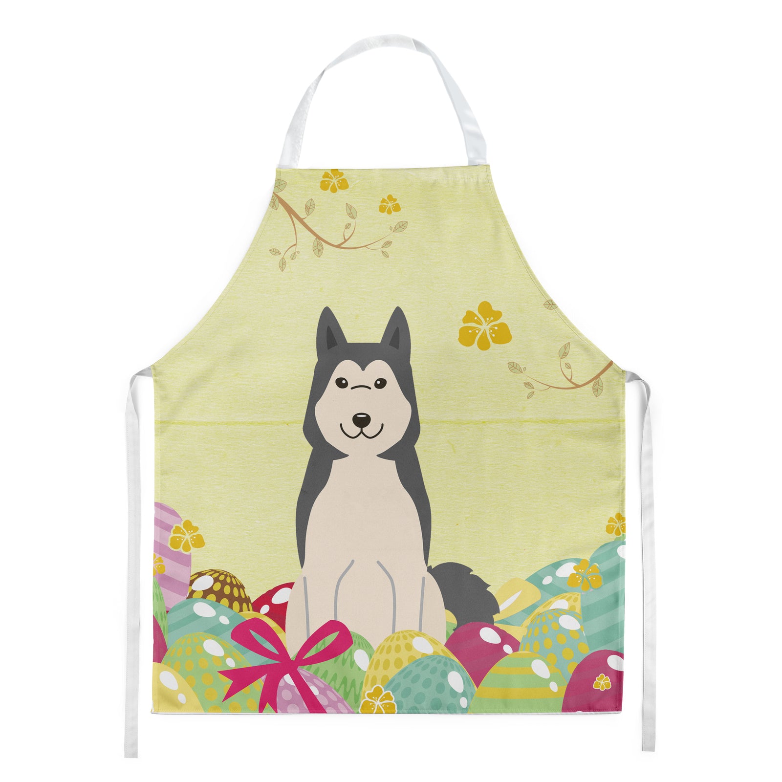 Easter Eggs West Siberian Laika Spitz Apron BB6025APRON  the-store.com.