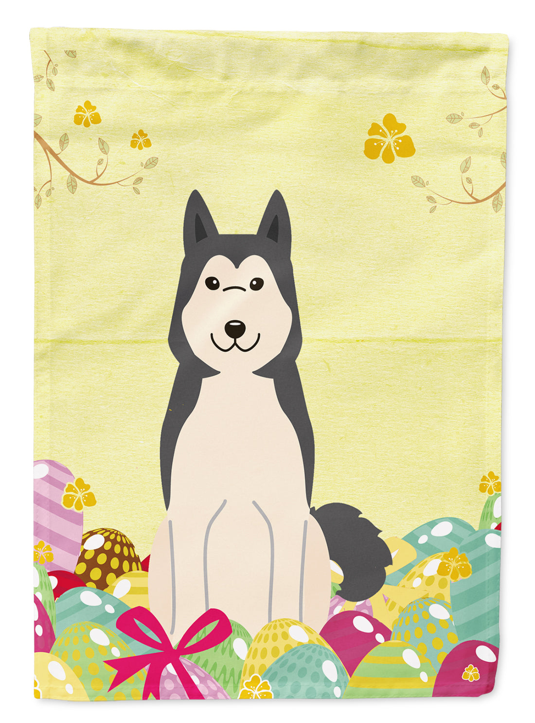 Easter Eggs West Siberian Laika Spitz Flag Garden Size BB6025GF  the-store.com.