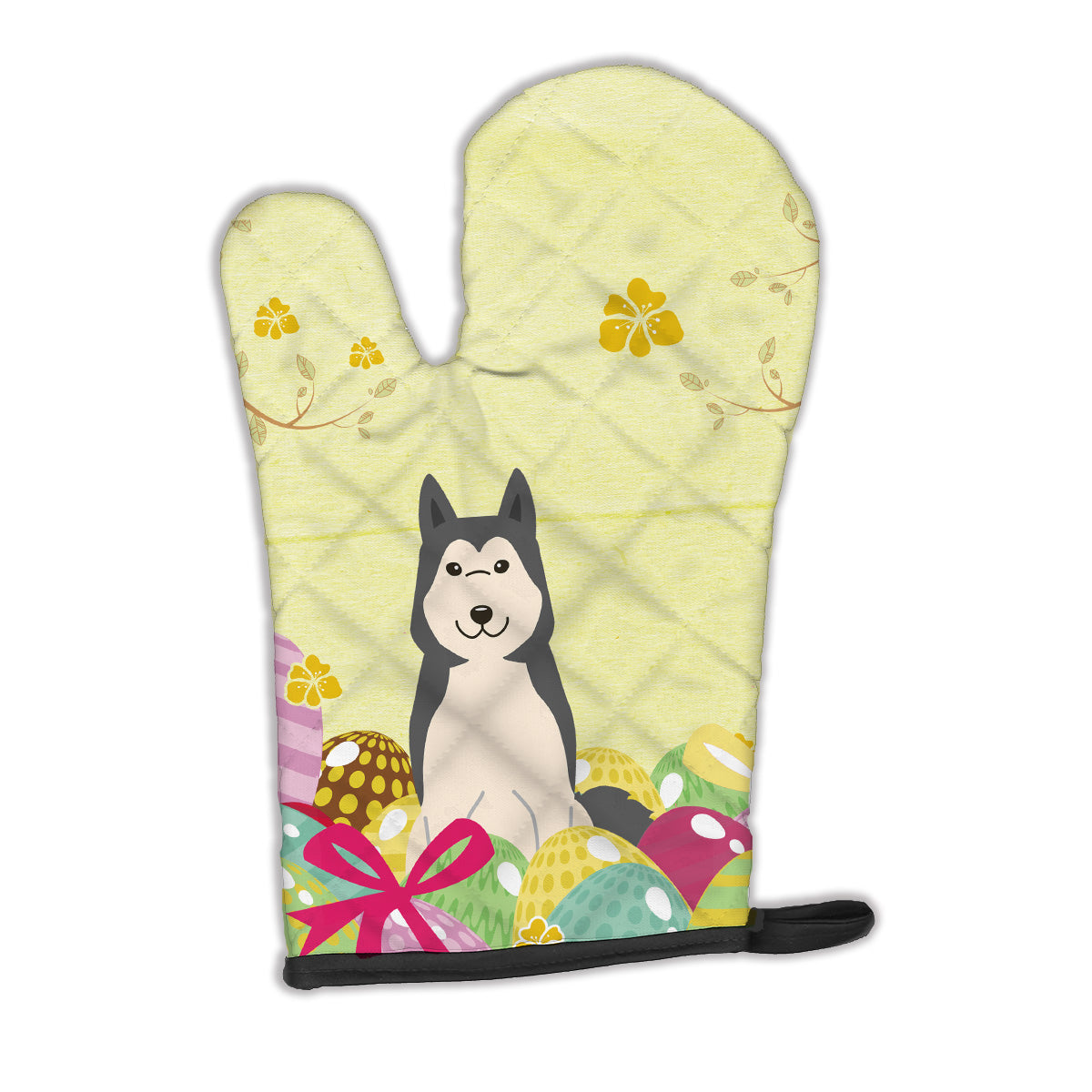 Easter Eggs West Siberian Laika Spitz Oven Mitt BB6025OVMT  the-store.com.