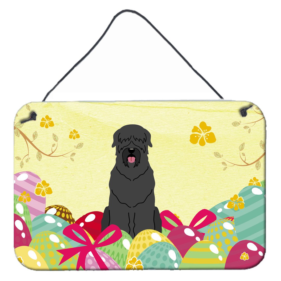 Easter Eggs Black Russian Terrier Wall or Door Hanging Prints BB6026DS812 by Caroline's Treasures