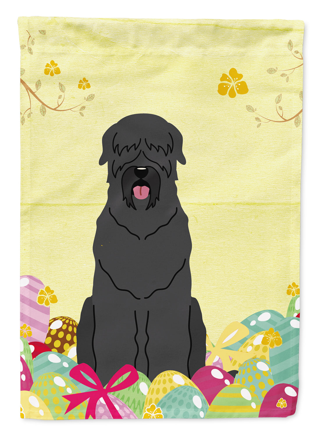 Easter Eggs Black Russian Terrier Flag Garden Size BB6026GF  the-store.com.