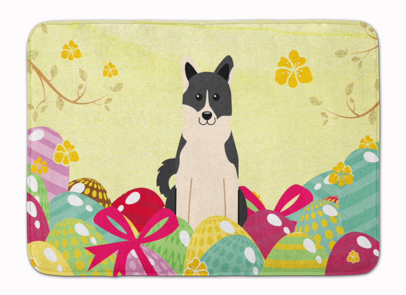 Easter Eggs Russo-European Laika Spitz Machine Washable Memory Foam Mat BB6029RUG - the-store.com