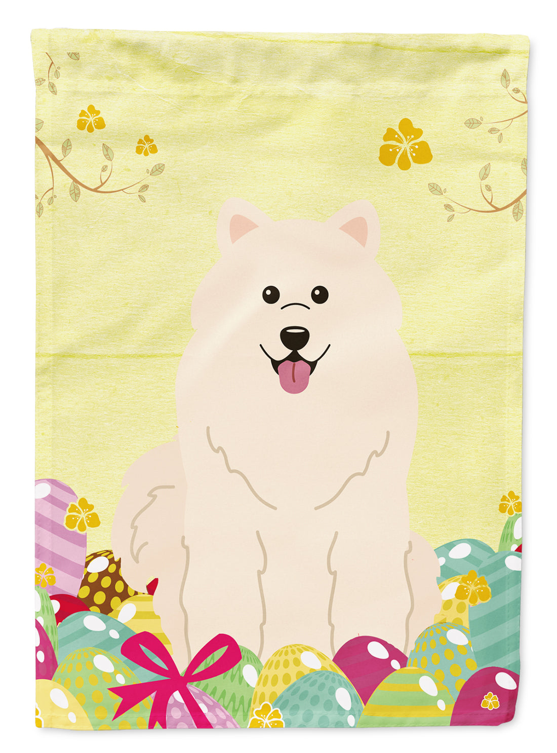 Easter Eggs Samoyed Flag Garden Size BB6030GF  the-store.com.