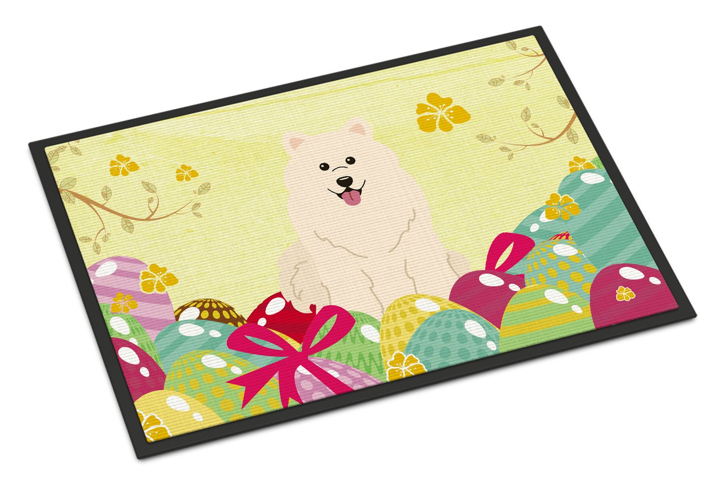 Easter Eggs Samoyed Indoor or Outdoor Mat 24x36 BB6030JMAT by Caroline's Treasures