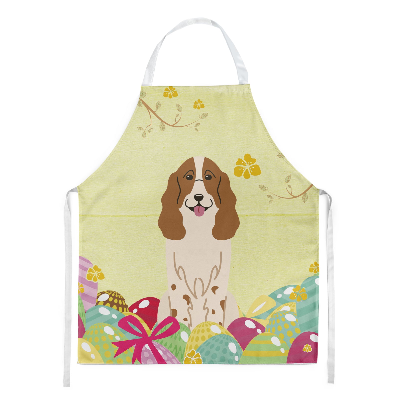 Easter Eggs Russian Spaniel Apron BB6031APRON  the-store.com.