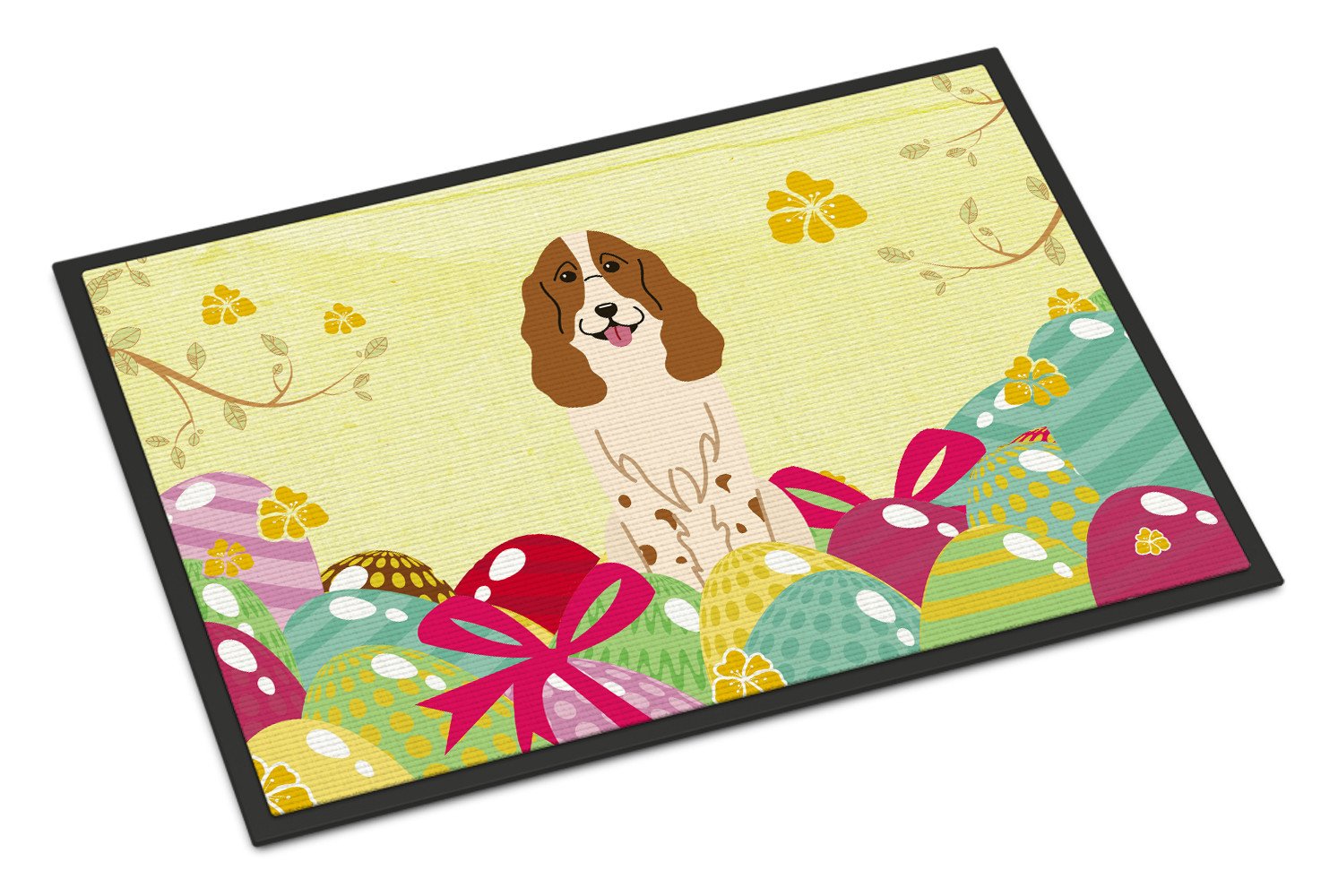 Easter Eggs Russian Spaniel Indoor or Outdoor Mat 24x36 BB6031JMAT by Caroline's Treasures