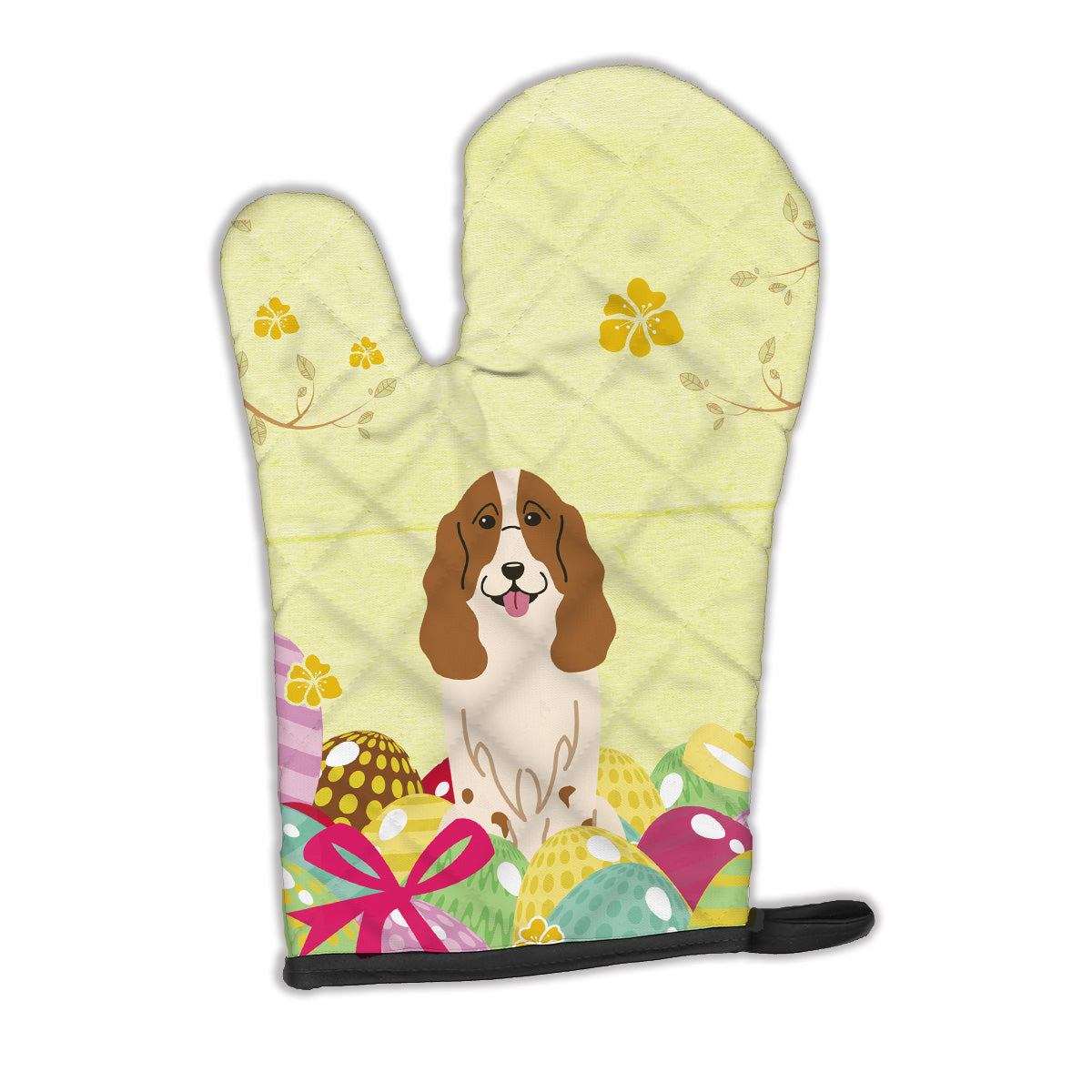 Easter Eggs Russian Spaniel Oven Mitt BB6031OVMT  the-store.com.