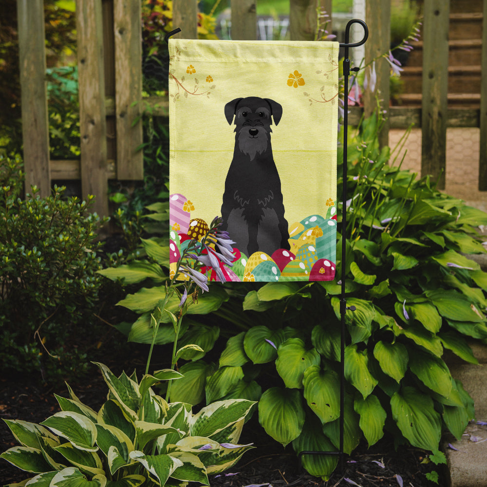 Easter Eggs Standard Schnauzer Black Flag Garden Size BB6032GF  the-store.com.